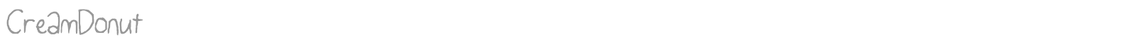 Cream Donut font preview